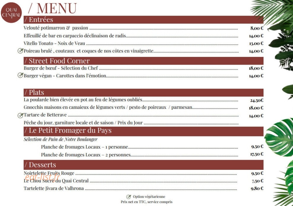 Quai Central — carte page 1