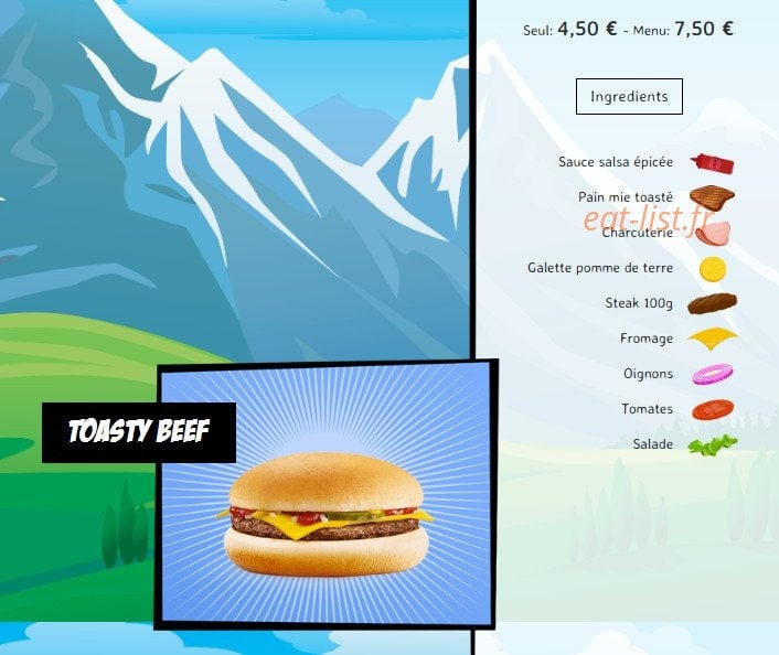 So'drive burger — carte page 8