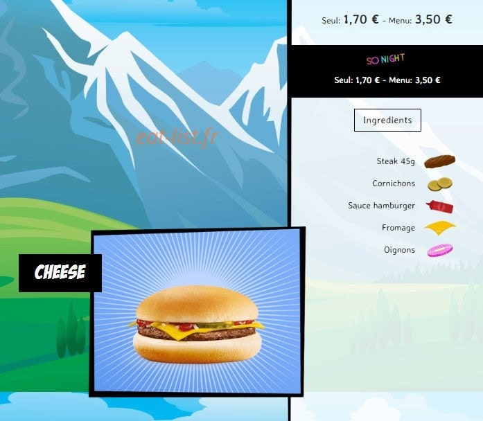 So'drive burger — carte page 7