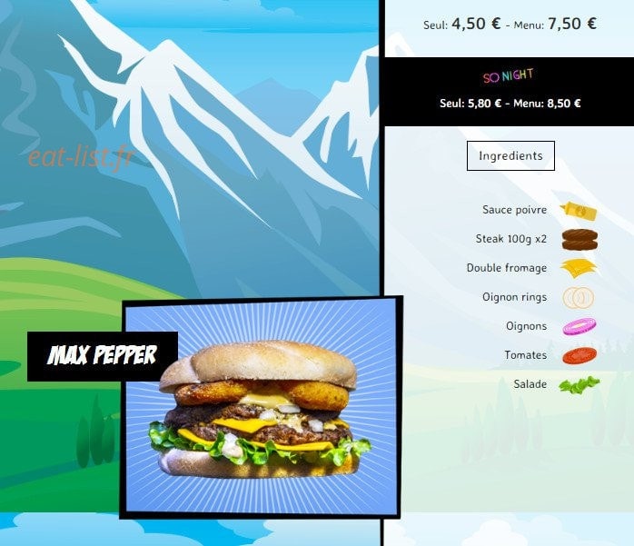 So'drive burger — carte page 6
