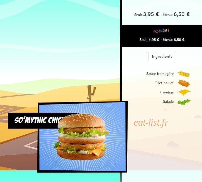 So'drive burger — carte page 20