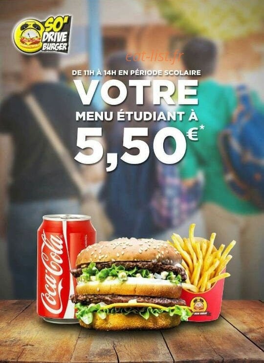 So'drive burger — carte page 1