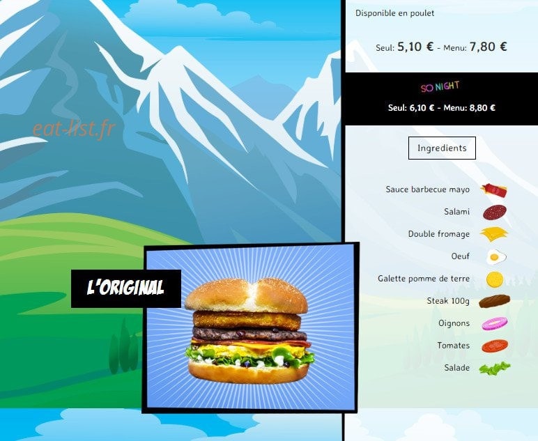 So'drive burger — carte page 3