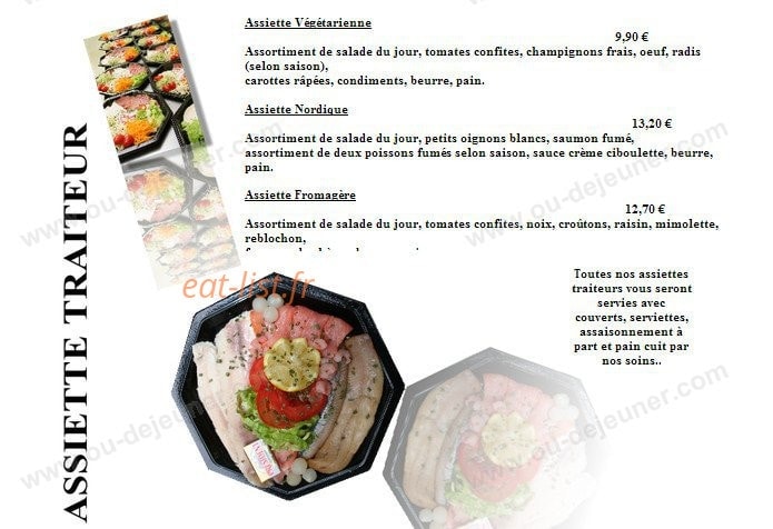 Carte et menu de Tout Feu Tout Flamme à Tourcoing — les assiettes traiteurs