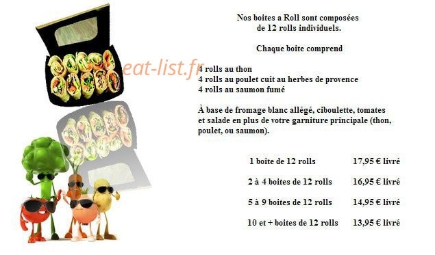 Carte et menu de Tout Feu Tout Flamme à Tourcoing — les boites à rolls