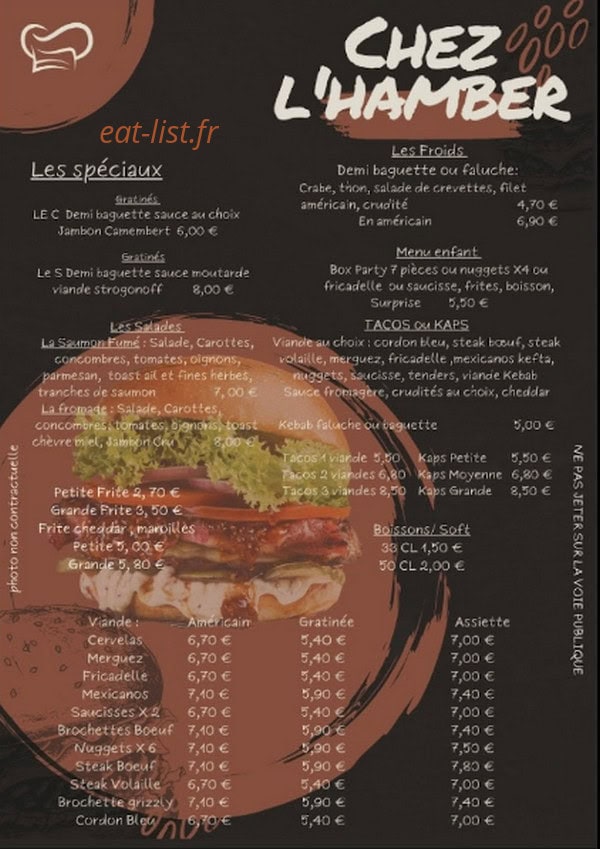 Chez L'Hamber — carte page 1