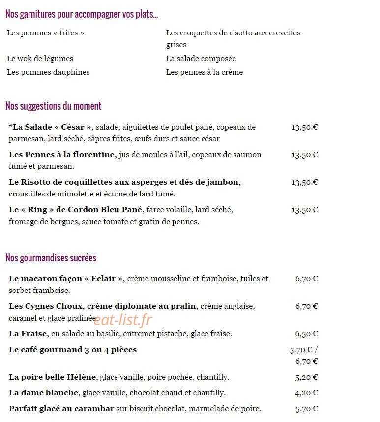 La cuis’in — carte page 3