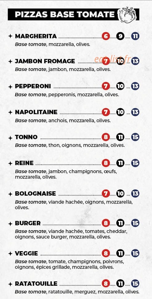 Papa Pizza — carte page 3
