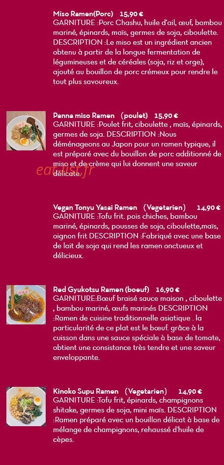 Sushi Impérial — carte page 2