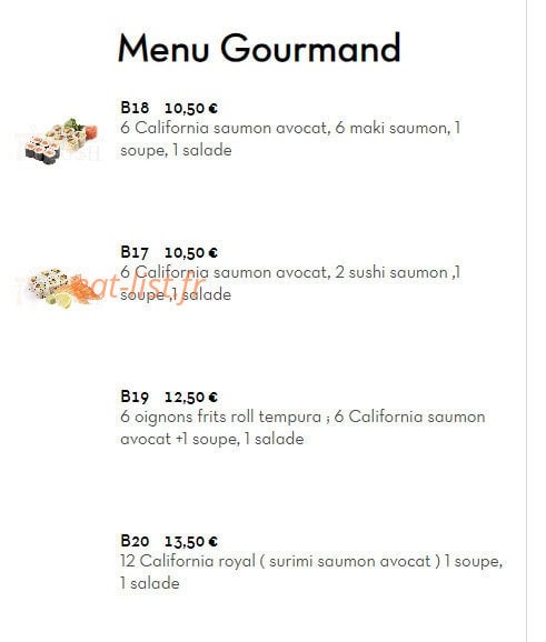 Sushi Impérial — carte page 12