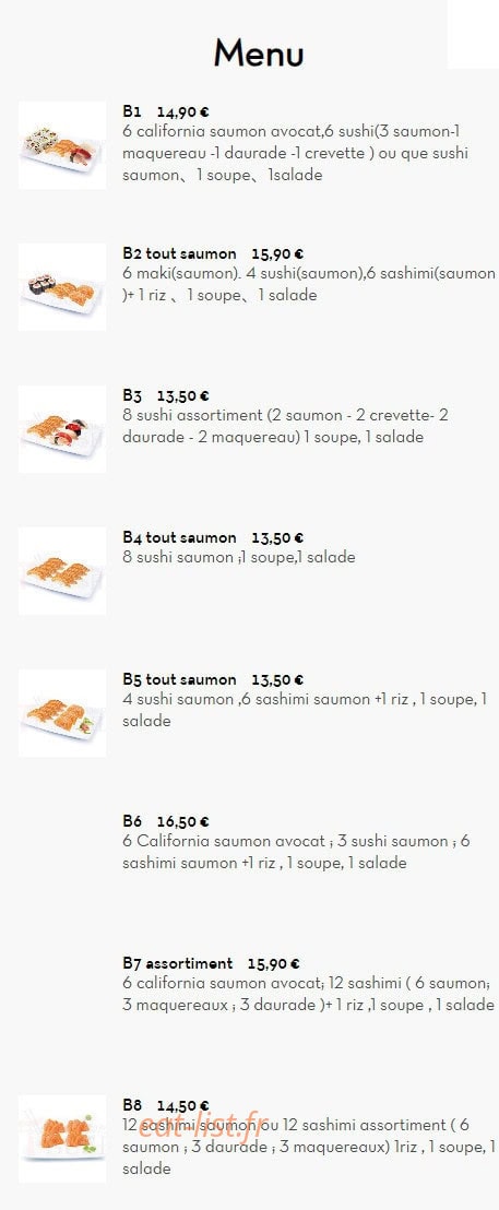 Sushi Impérial — carte page 28