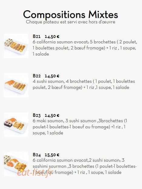 Sushi Impérial — carte page 13