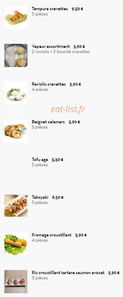 Sushi Impérial — carte page 18