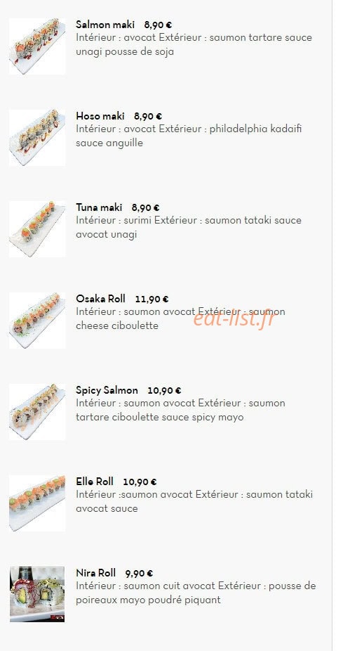 Sushi Impérial — carte page 5