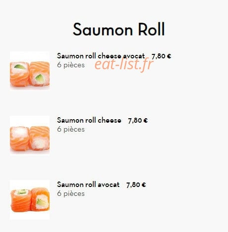 Sushi Impérial — carte page 25