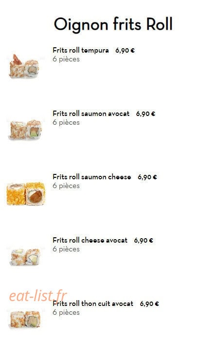 Sushi Impérial — carte page 8