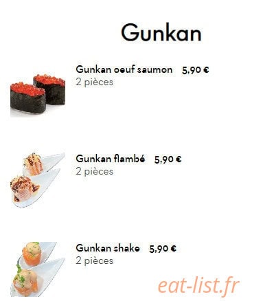 Sushi Impérial — carte page 19