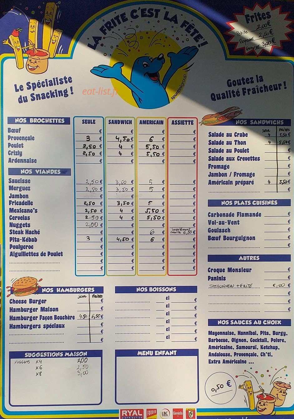 Le Saint Georges — carte page 1