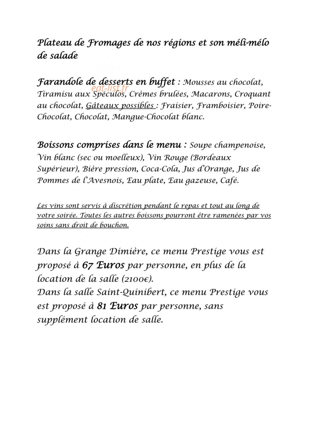 La Ferme de Saint- Humbert — carte page 5