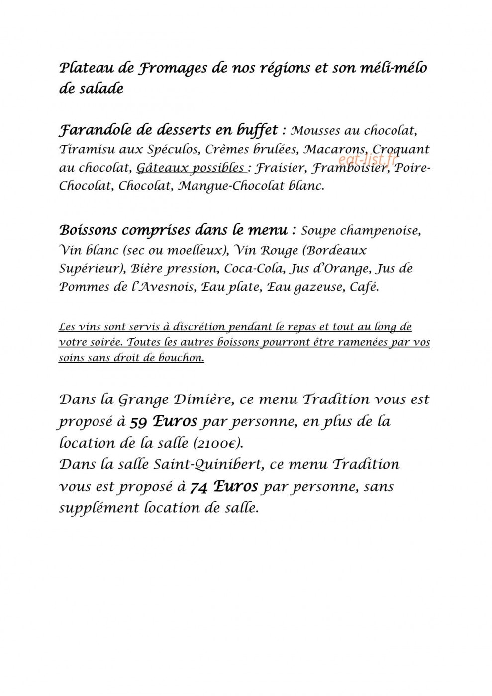 La Ferme de Saint- Humbert — carte page 3