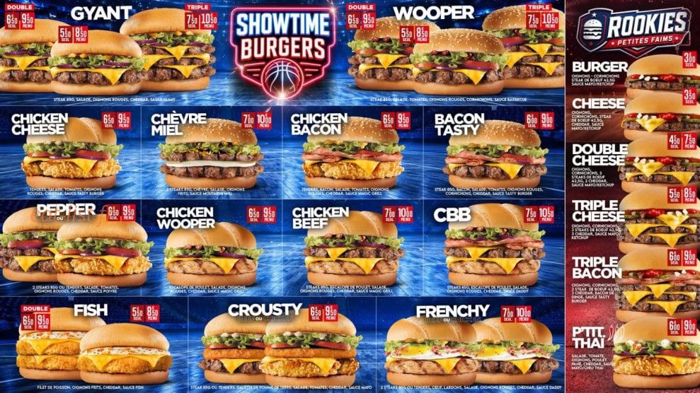 All Star Burger — carte page 1