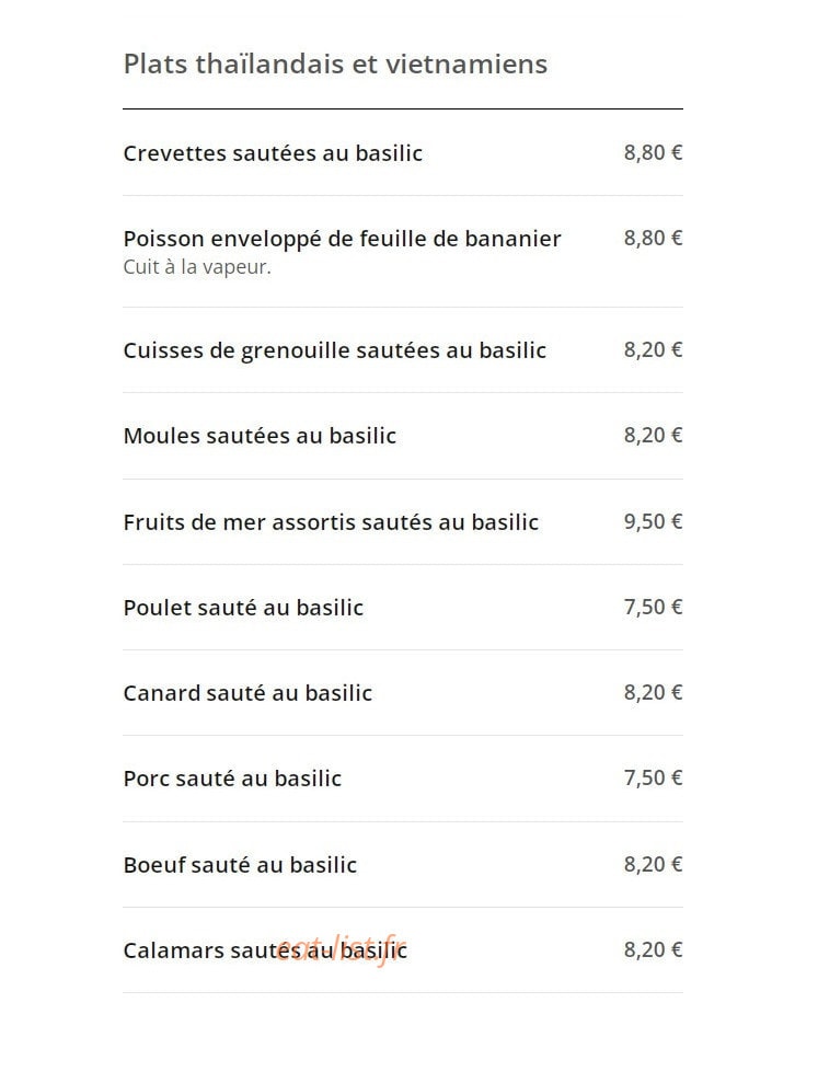 Aux Delices de Denain — carte page 3