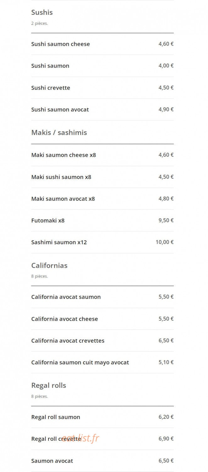 Aux Delices de Denain — carte page 9
