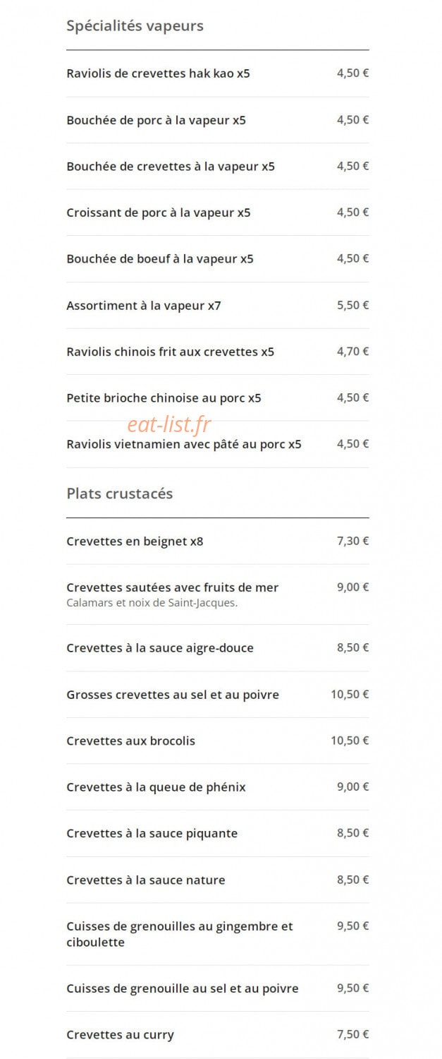 Aux Delices de Denain — carte page 4