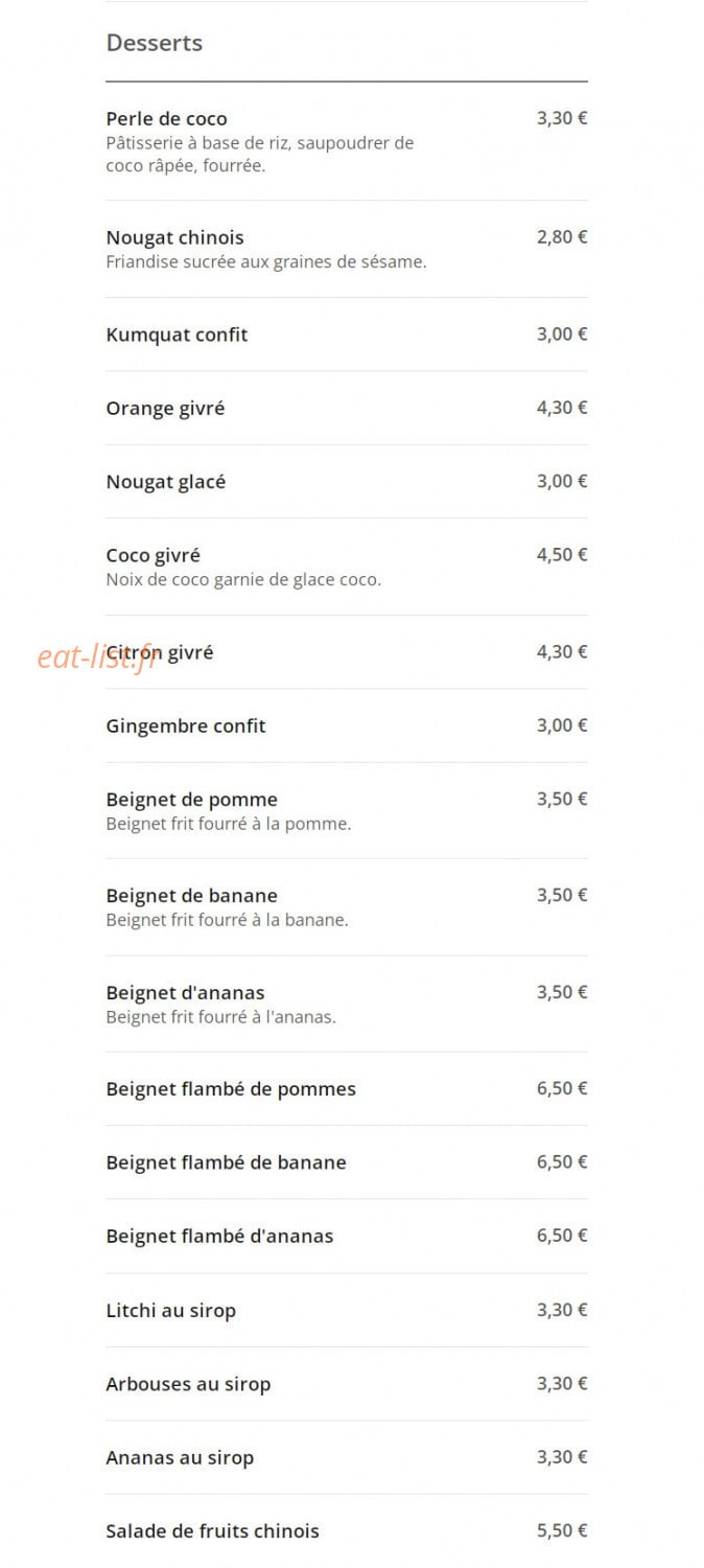 Aux Delices de Denain — carte page 13