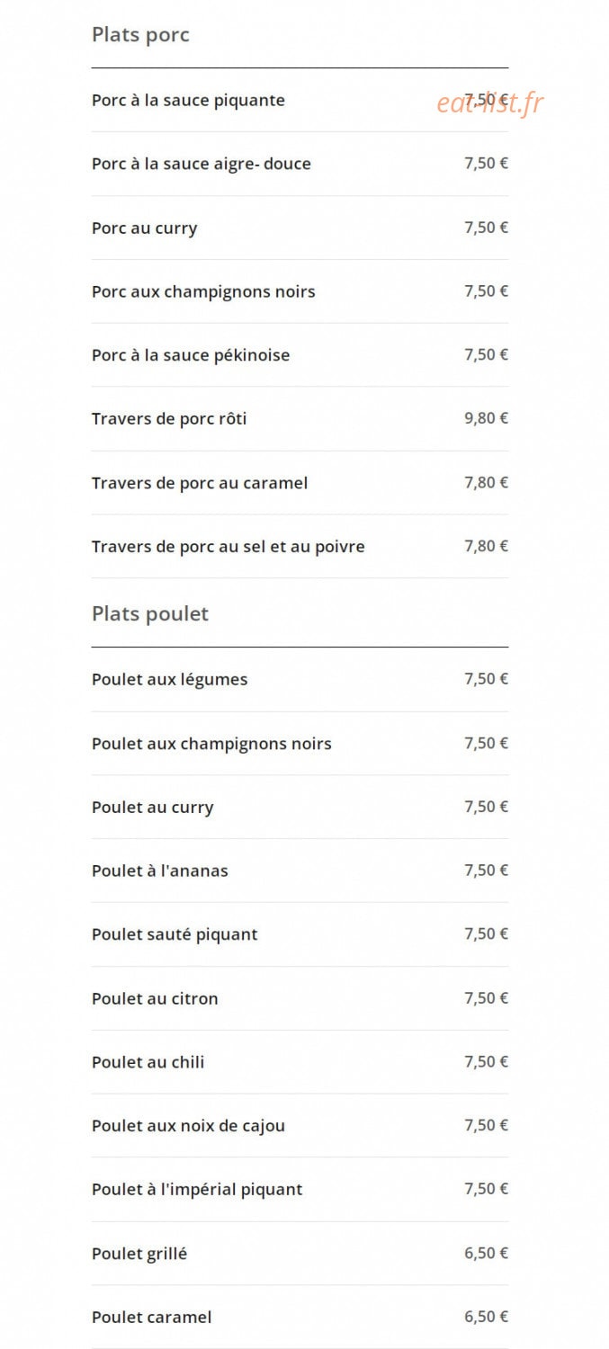 Aux Delices de Denain — carte page 6