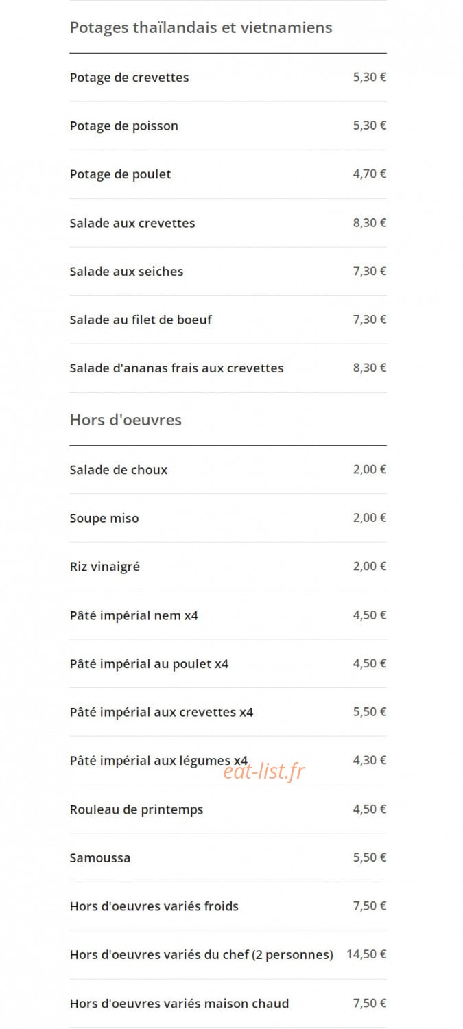 Aux Delices de Denain — carte page 11
