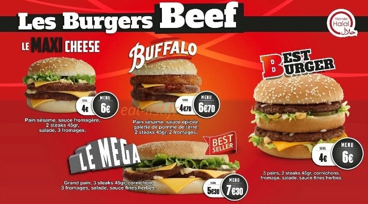 Best burger — carte page 3
