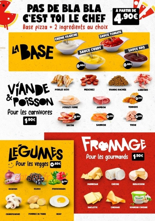 BlaBla Pizza — carte page 2