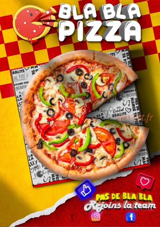 BlaBla Pizza — carte page 1