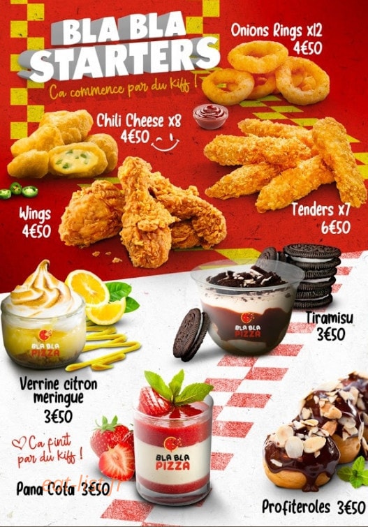 BlaBla Pizza — carte page 4