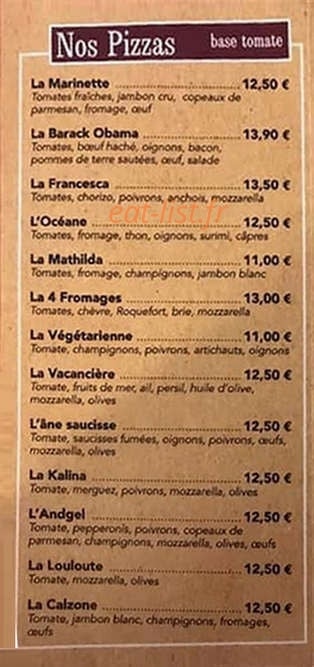Le Cheval blanc chez Angèle — carte page 2