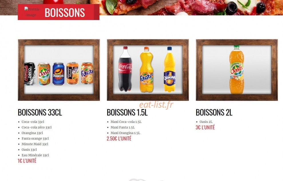 Le Comptoir A Pizza — carte page 12