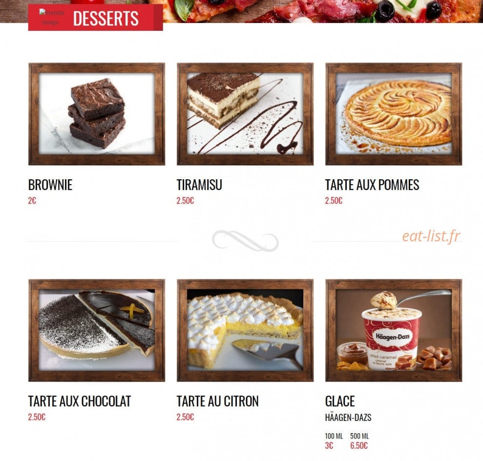 Le Comptoir A Pizza — carte page 11