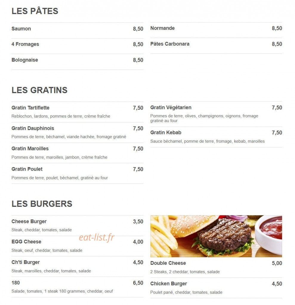 Subito Pizza — carte page 3