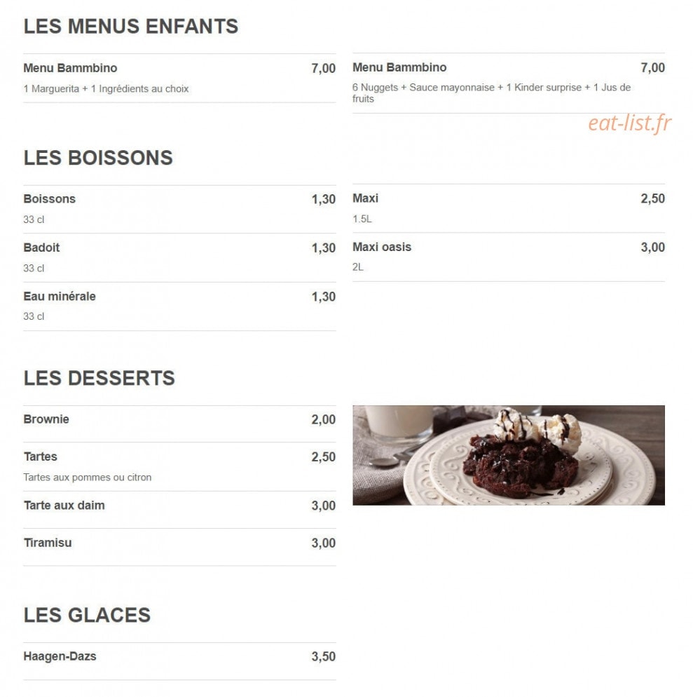 Subito Pizza — carte page 5