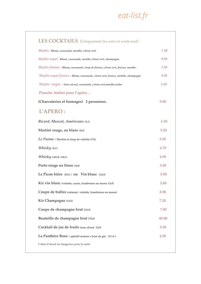 L’Atelier — carte page 3