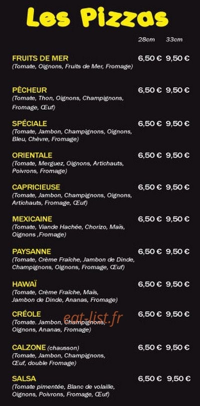 La Pizzéria — carte page 3