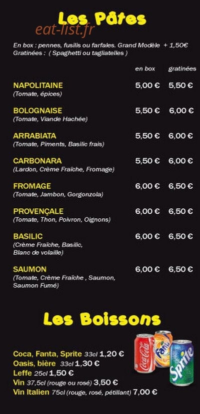 La Pizzéria — carte page 5