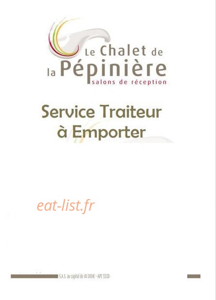 Le Chalet de la Pépinière — carte page 1