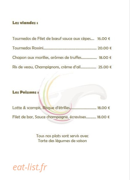 Le Chalet de la Pépinière — carte page 3