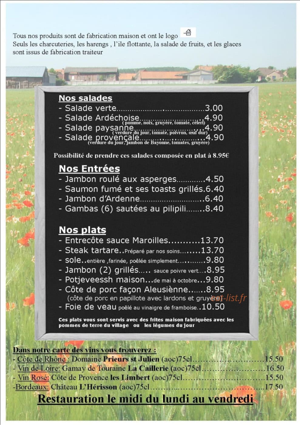 Aux Bons Amis — carte page 2