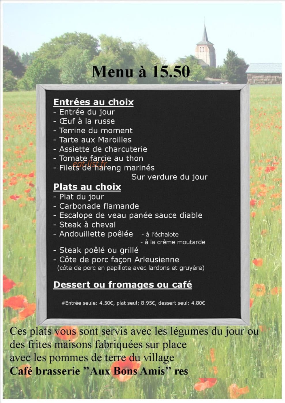 Aux Bons Amis — carte page 1