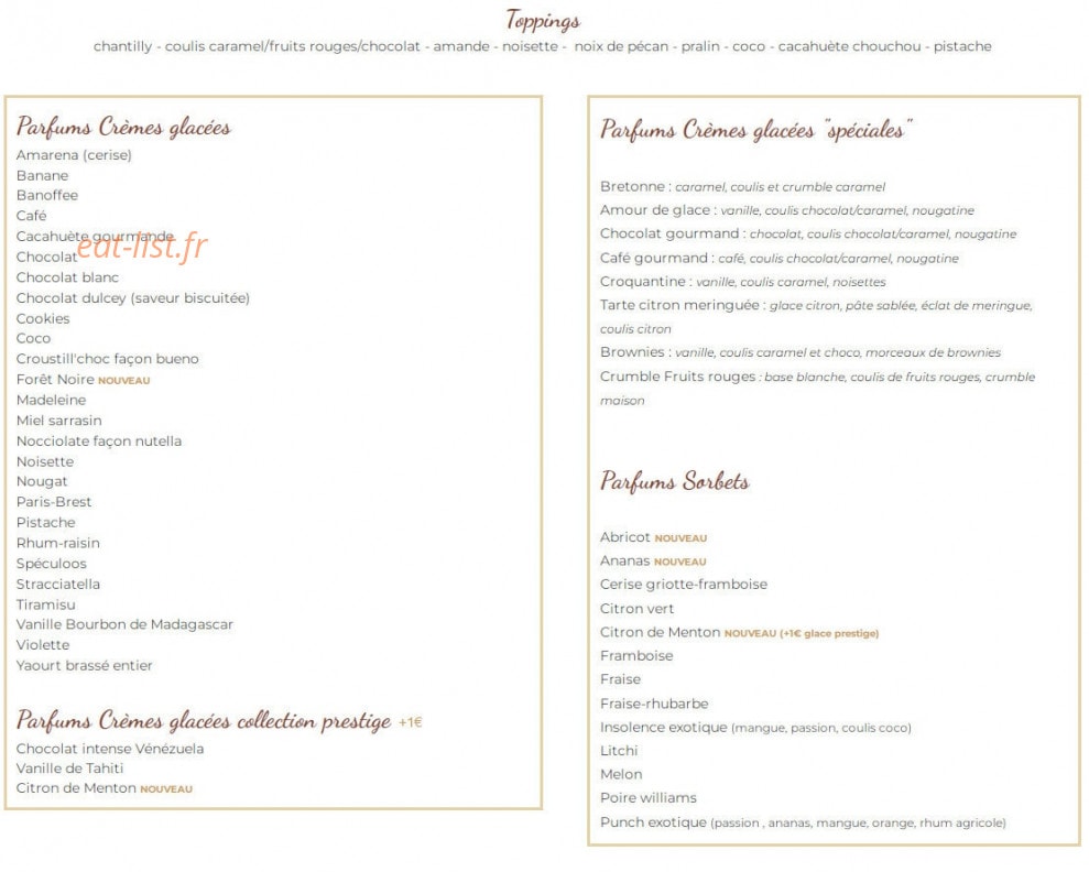 Chez Suzanne — carte page 4