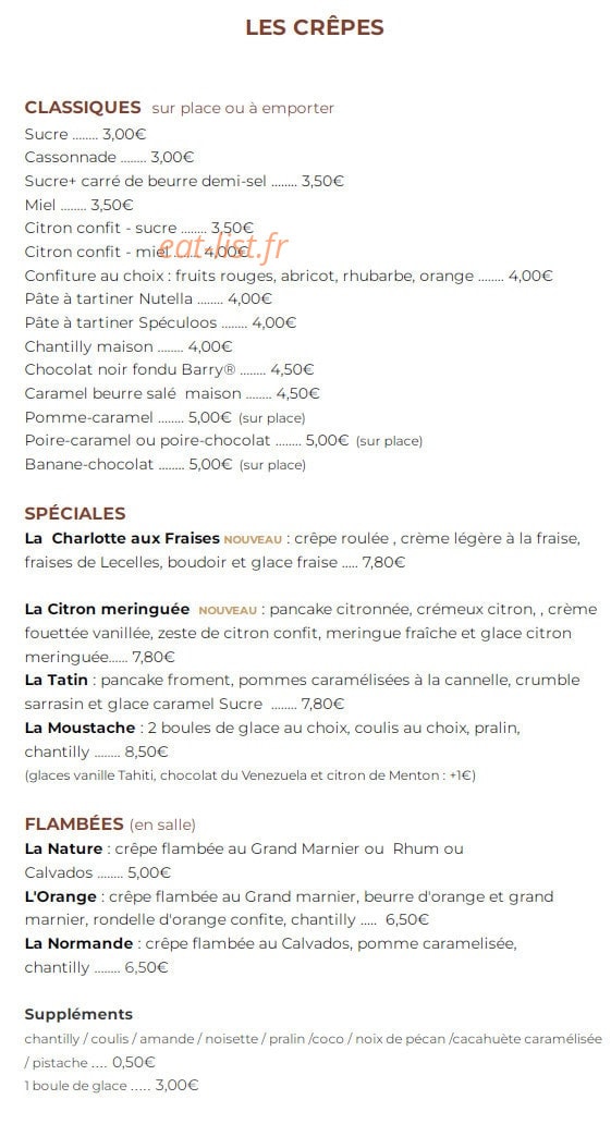 Chez Suzanne — carte page 2