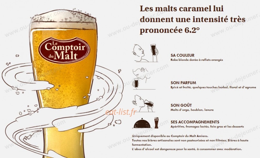Le Comptoir du Malt — carte page 33